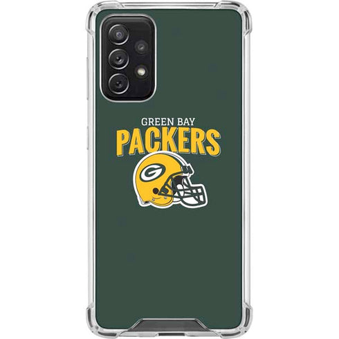 NFL Green Bay Packers Helmet Galaxy A72 5G Clear Case